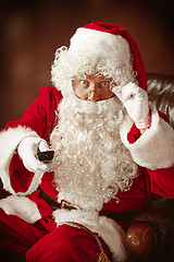 Image showing Portrait of Man in Santa Claus Costume