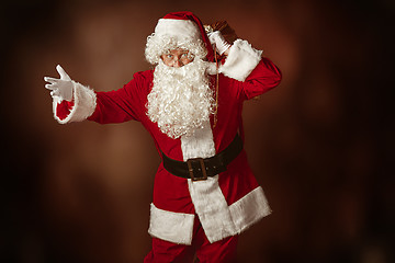 Image showing Portrait of Man in Santa Claus Costume