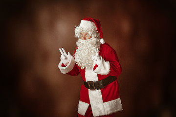 Image showing Portrait of Man in Santa Claus Costume