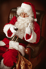 Image showing Portrait of Man in Santa Claus Costume