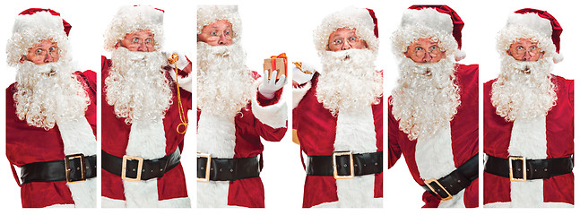 Image showing The collage of man in Santa Claus Costume