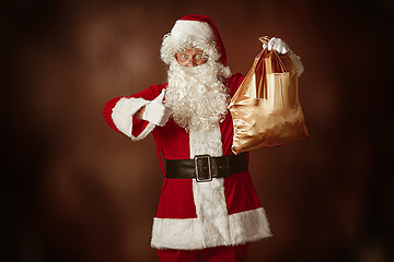 Image showing Portrait of Man in Santa Claus Costume