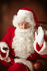 Image showing Portrait of Man in Santa Claus Costume