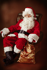 Image showing Portrait of Man in Santa Claus Costume