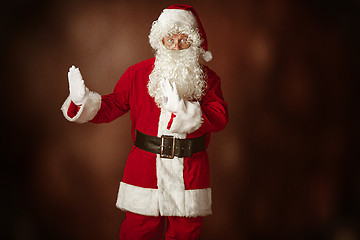 Image showing Portrait of Man in Santa Claus Costume