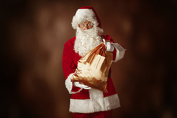 Image showing Portrait of Man in Santa Claus Costume