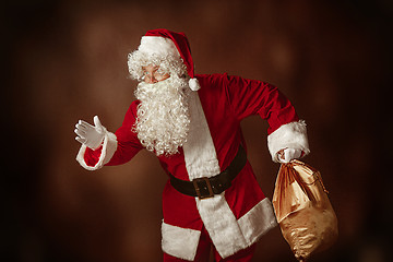 Image showing Portrait of Man in Santa Claus Costume