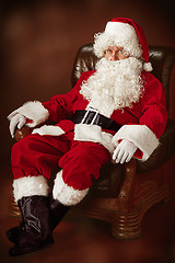 Image showing Portrait of Man in Santa Claus Costume