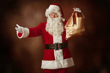 Image showing Portrait of Man in Santa Claus Costume