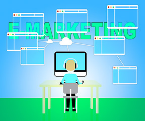 Image showing Emarketing Online Represents Web Site And E-Marketing