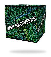 Image showing Web Browsers Indicates Browsing Text And Website