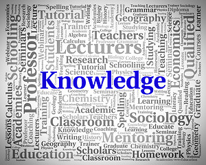 Image showing Knowledge Word Represents Understanding Words And Wisdom