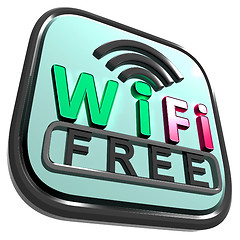 Image showing Wifi Free Internet Shows Wireless Connecting