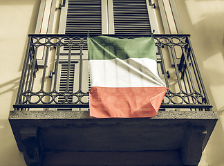 Image showing Vintage looking Italian flag