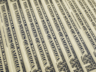 Image showing Vintage Dollar notes 1 Dollar