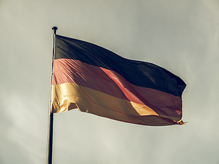 Image showing Vintage looking German flag