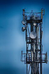 Image showing transciever tower and blue sky