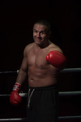 Image showing portrait of muscular professional kickboxer