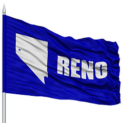 Image showing Reno City Flag on Flagpole, USA