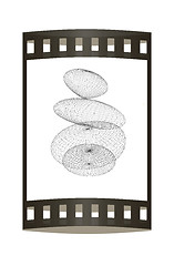 Image showing Spa stones. 3D illustration. The film strip.