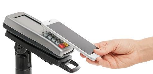 Image showing Contactless payment with NFC technology