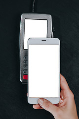 Image showing Contactless smartphone payment.