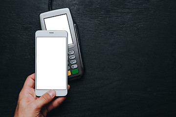 Image showing Contactless smartphone payment.