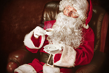 Image showing Portrait of Man in Santa Claus Costume