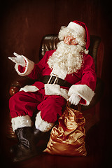 Image showing Portrait of Man in Santa Claus Costume