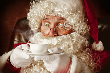 Image showing Portrait of Man in Santa Claus Costume