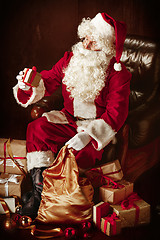 Image showing Portrait of Man in Santa Claus Costume