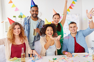 Image showing happy team having fun at office party