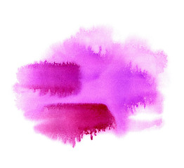 Image showing Bright watercolor shape on white background