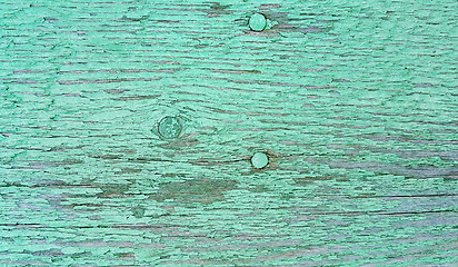 Image showing Green painted weathered wooden texture