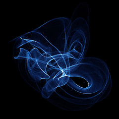 Image showing Abstract blue fume shape 