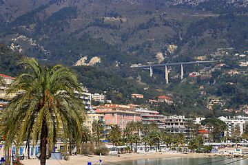 Image showing View of Menton city, French Riviera, France