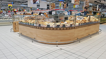 Image showing Pastry department in a supermarket