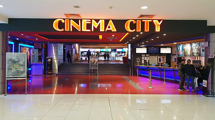 Image showing Cinema city in a commercial center