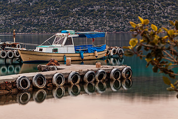 Image showing Boat in small fishers village