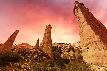 Image showing Love valley near Goreme, Turkey