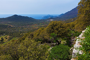 Image showing Valley in the mountains near the sea