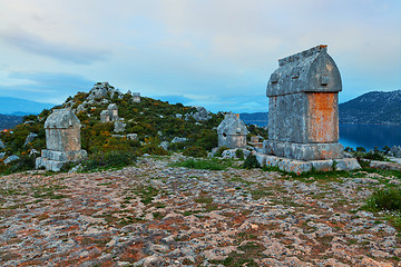 Image showing Lycian tombs in Kalekoy. Simena.