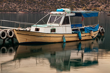 Image showing Boat in small fishers village