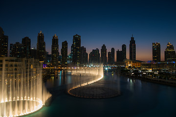 Image showing musical fountain in Dubai