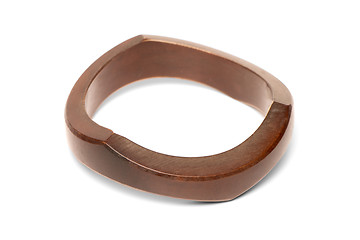 Image showing Wooden bracelet on white