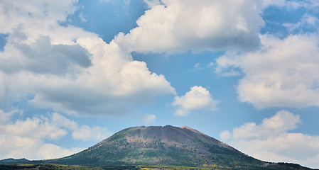 Image showing View of Vesuvius volcano from Naples