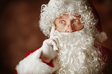 Image showing Portrait of Man in Santa Claus Costume