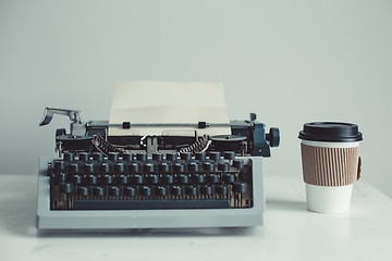 Image showing old typewriter on the table