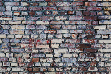 Image showing Old grunge brick wall