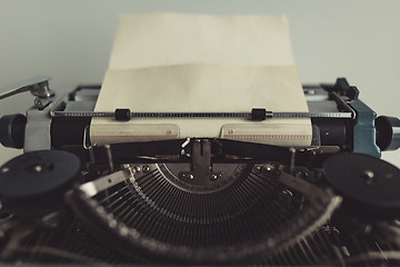 Image showing Metal parts of old typewriters